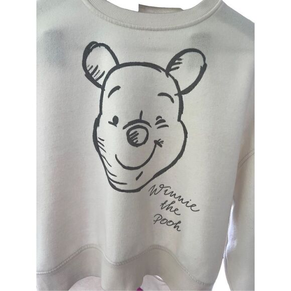 Disney Womens Sweatshirt Winnie The Pooh Size Large White & Gray - Picture 2 of 5